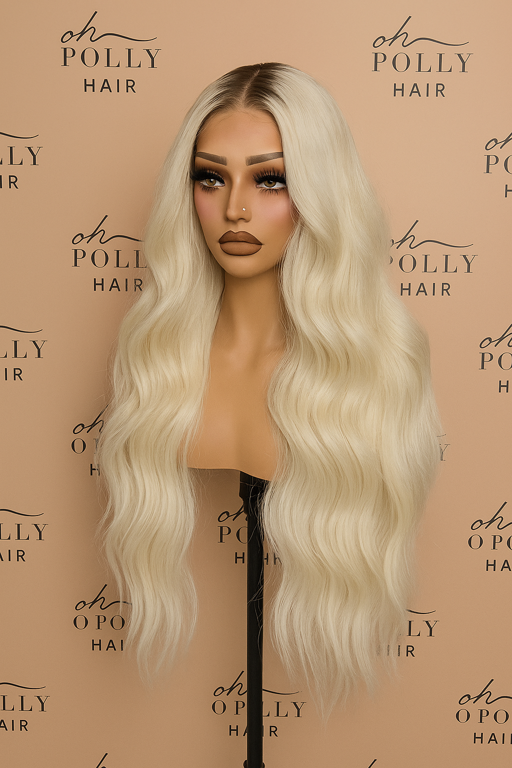 Platinum Blonde 100% Human Hair Wig with Soft Waves for White Women