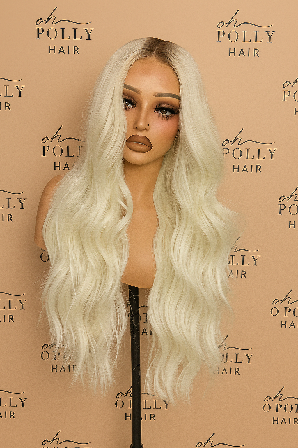 Platinum Blonde 100% Human Hair Wig with Soft Waves for White Women